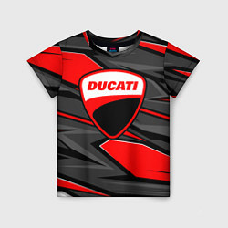 Детская футболка Ducati - red stripes