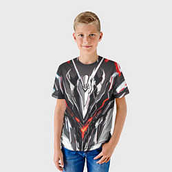 Футболка детская Кибер робот красный, цвет: 3D-принт — фото 2