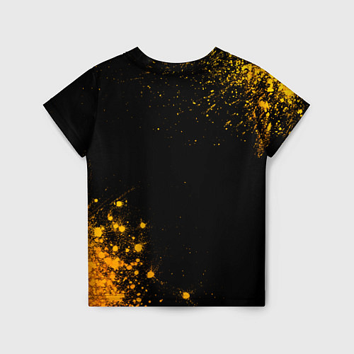 Детская футболка Apex Legends - gold gradient: надпись, символ / 3D-принт – фото 2