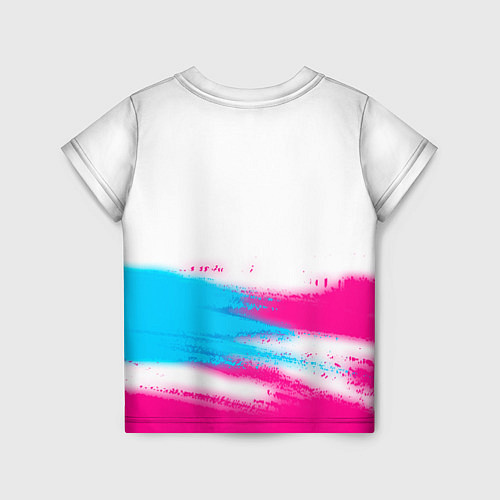 Детская футболка Danganronpa neon gradient style: символ сверху / 3D-принт – фото 2