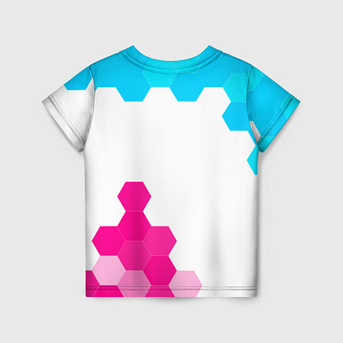 Детская футболка No Mans Sky neon gradient style: надпись, символ / 3D-принт – фото 2