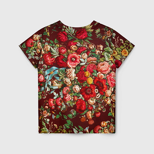 Детская футболка Платок цветочный узор / 3D-принт – фото 2