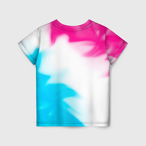 Детская футболка Rainbow Six neon gradient style: надпись, символ / 3D-принт – фото 2