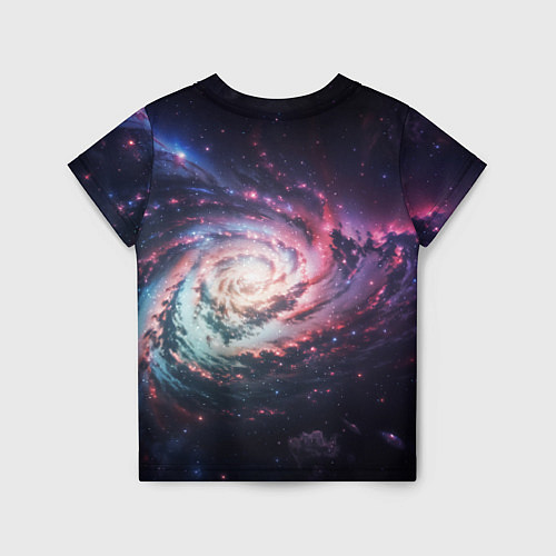 Детская футболка Спиральная галактика в космосе / 3D-принт – фото 2