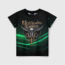 Детская футболка Baldurs Gate 3 dark green