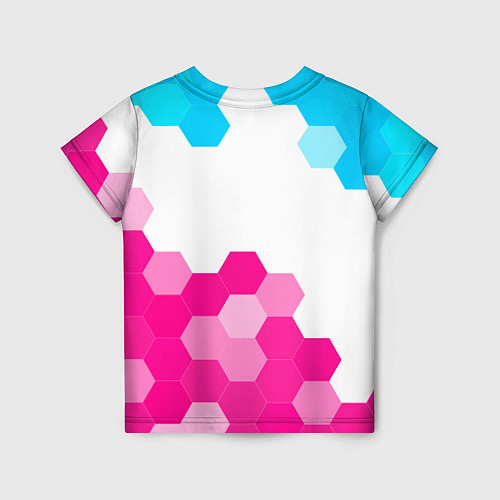 Детская футболка Citroen neon gradient style: символ сверху / 3D-принт – фото 2