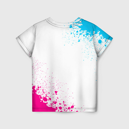 Детская футболка Ford neon gradient style: надпись, символ / 3D-принт – фото 2
