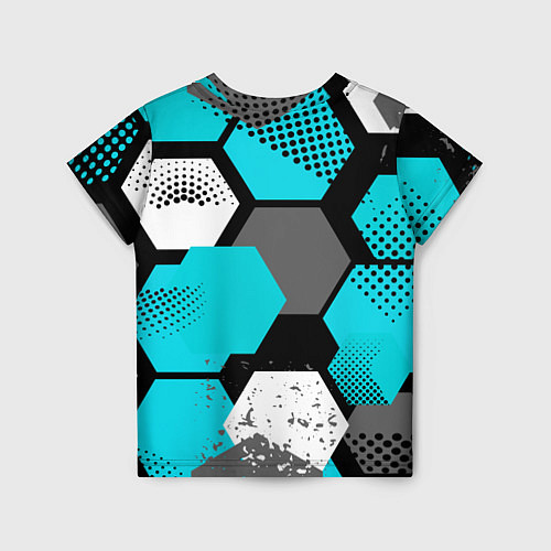 Детская футболка Шестиугольники абстрактный фон / 3D-принт – фото 2