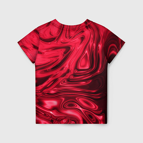 Детская футболка Абстракция плазма красный / 3D-принт – фото 2