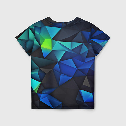 Детская футболка CSGO blue abstract / 3D-принт – фото 2