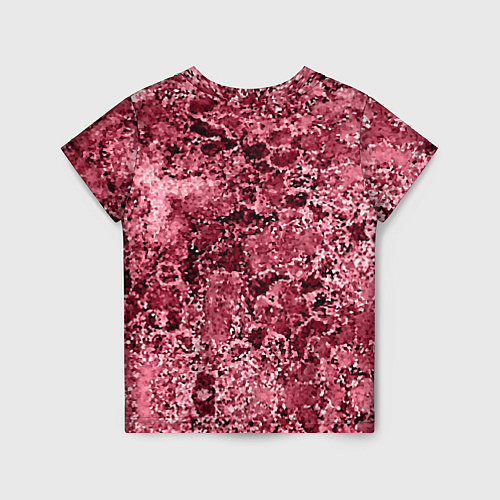 Детская футболка Мозаичный узор в коричнево-красных тонах / 3D-принт – фото 2