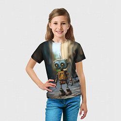 Футболка детская Миниатюрный робот, цвет: 3D-принт — фото 2