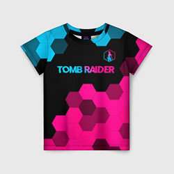 Детская футболка Tomb Raider - neon gradient: символ сверху