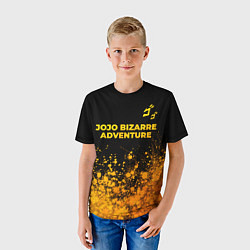 Футболка детская JoJo Bizarre Adventure - gold gradient: символ све, цвет: 3D-принт — фото 2
