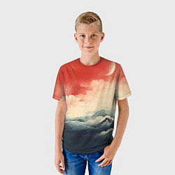 Футболка детская Ретро пейзаж моря, цвет: 3D-принт — фото 2