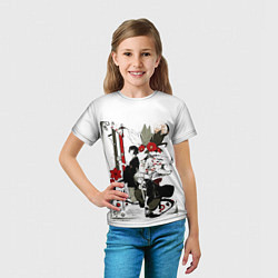 Футболка детская Дазай и Ацуши - бродячие псы, цвет: 3D-принт — фото 2