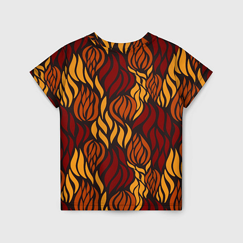 Детская футболка Hot Flames - паттерн / 3D-принт – фото 2