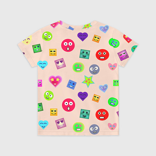 Детская футболка Разные смайлики / 3D-принт – фото 2