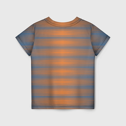 Детская футболка Полосатый закат градиент / 3D-принт – фото 2