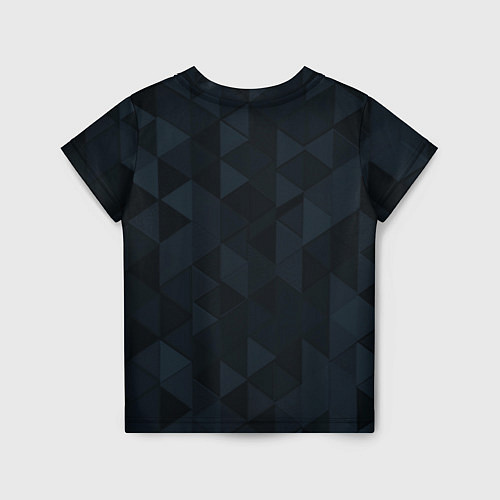 Детская футболка Тёмно-синий треугольный / 3D-принт – фото 2