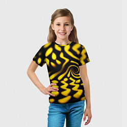 Футболка детская Желтая футболка с воронкой, цвет: 3D-принт — фото 2