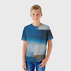 Футболка детская Синяя палитра, цвет: 3D-принт — фото 2