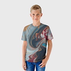 Футболка детская Москва палитра, цвет: 3D-принт — фото 2