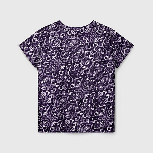 Детская футболка Фиолетовый паттерн узоры / 3D-принт – фото 2