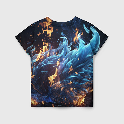 Детская футболка Сounter-strike в синем огне / 3D-принт – фото 2