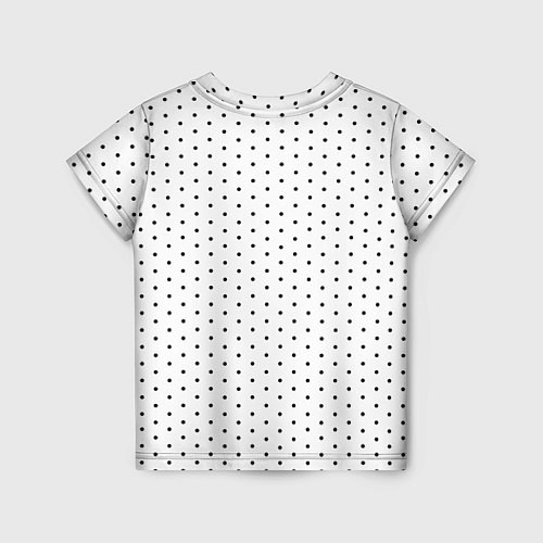 Детская футболка Белый в чёрный горошек / 3D-принт – фото 2