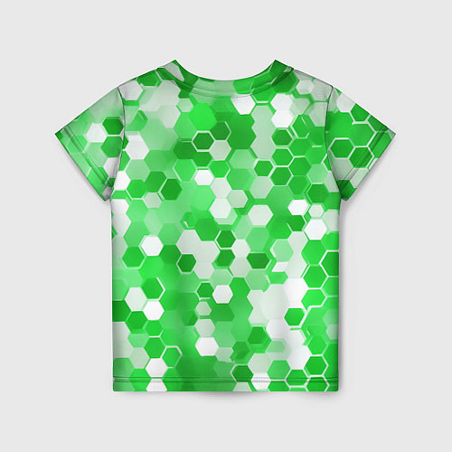 Детская футболка Кибер Hexagon Зелёный / 3D-принт – фото 2