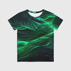 Футболка детская Зеленая абстракция, цвет: 3D-принт