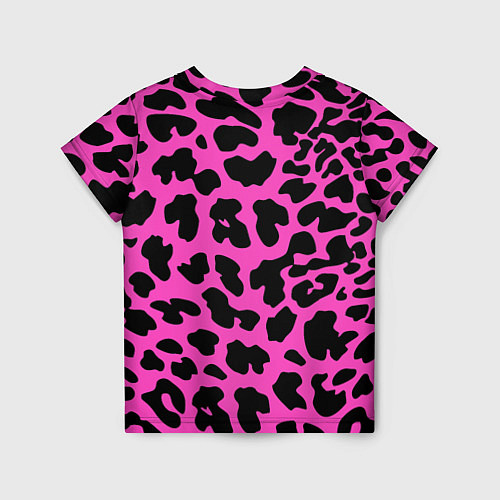 Детская футболка Барби розовый леопардовый принт / 3D-принт – фото 2