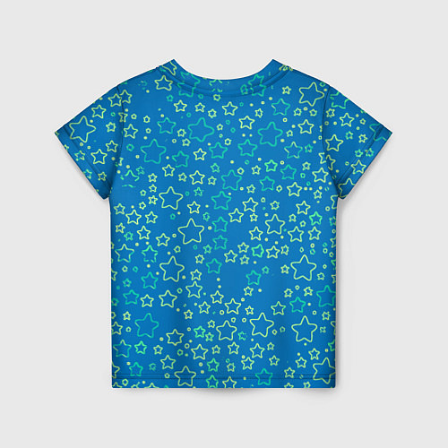 Детская футболка Маленькие звёздочки голубой / 3D-принт – фото 2