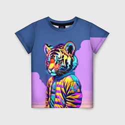 Футболка детская Cool tiger cub - pop art, цвет: 3D-принт