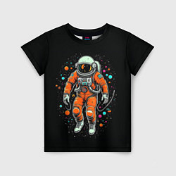 Футболка детская Космонавт в оранжевом скафандре, цвет: 3D-принт
