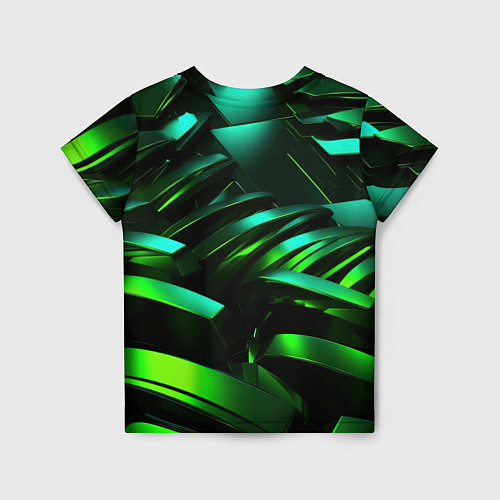 Детская футболка Dark green abstract / 3D-принт – фото 2