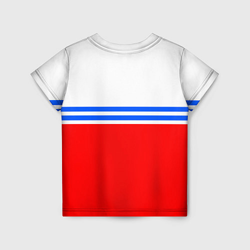 Детская футболка Герб Российской Федерации - полосы / 3D-принт – фото 2