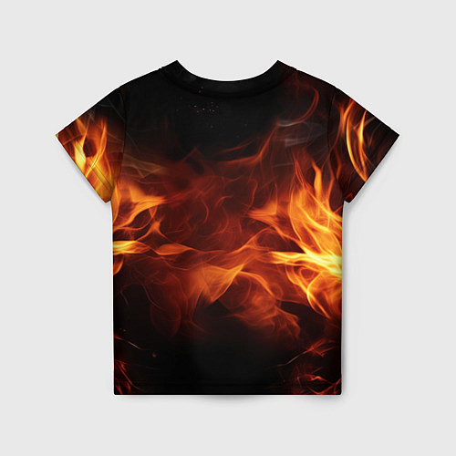 Детская футболка Baldurs Gate 3 fire logo / 3D-принт – фото 2
