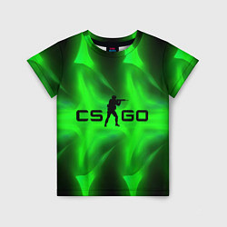 Футболка детская CSGO green logo, цвет: 3D-принт