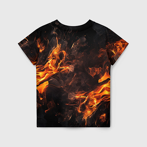 Детская футболка Baldurs Gate 3 fire logo / 3D-принт – фото 2
