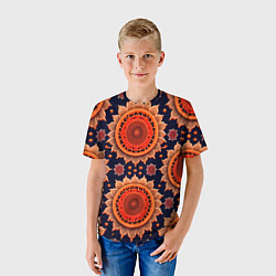 Футболка детская Солнце в виде узора, цвет: 3D-принт — фото 2