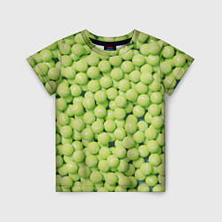 Футболка детская Узор из теннисных мячей, цвет: 3D-принт