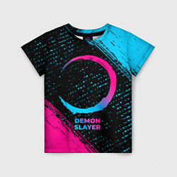 Футболка детская Demon Slayer - neon gradient, цвет: 3D-принт