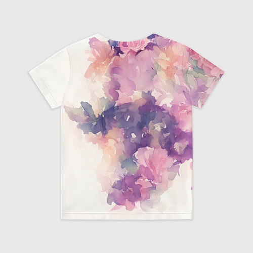 Детская футболка Девушка в цветочной шляпе / 3D-принт – фото 2