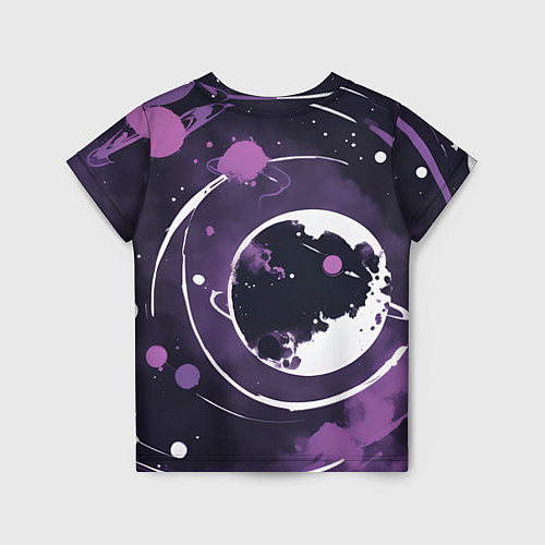Детская футболка Фиолетовый космос - нейросеть / 3D-принт – фото 2