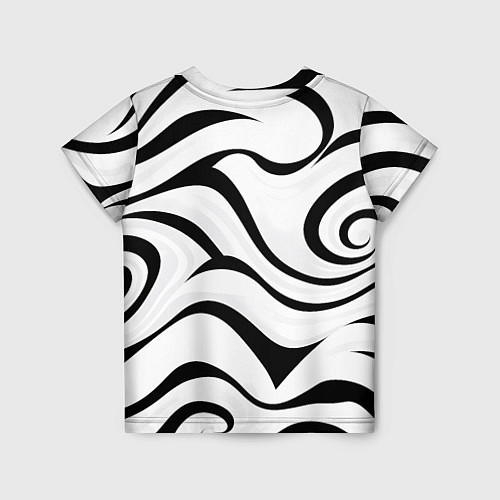 Детская футболка Анималистическая абстракция зебры / 3D-принт – фото 2