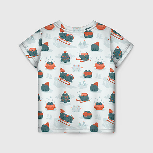 Детская футболка Зимние веселые лягушки / 3D-принт – фото 2