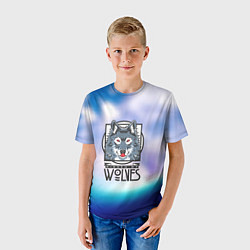 Футболка детская Поцелуй волка, цвет: 3D-принт — фото 2
