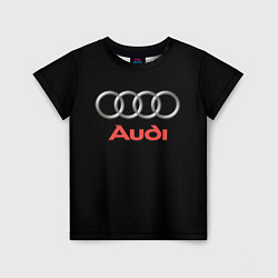 Футболка детская Audi sport на чёрном, цвет: 3D-принт